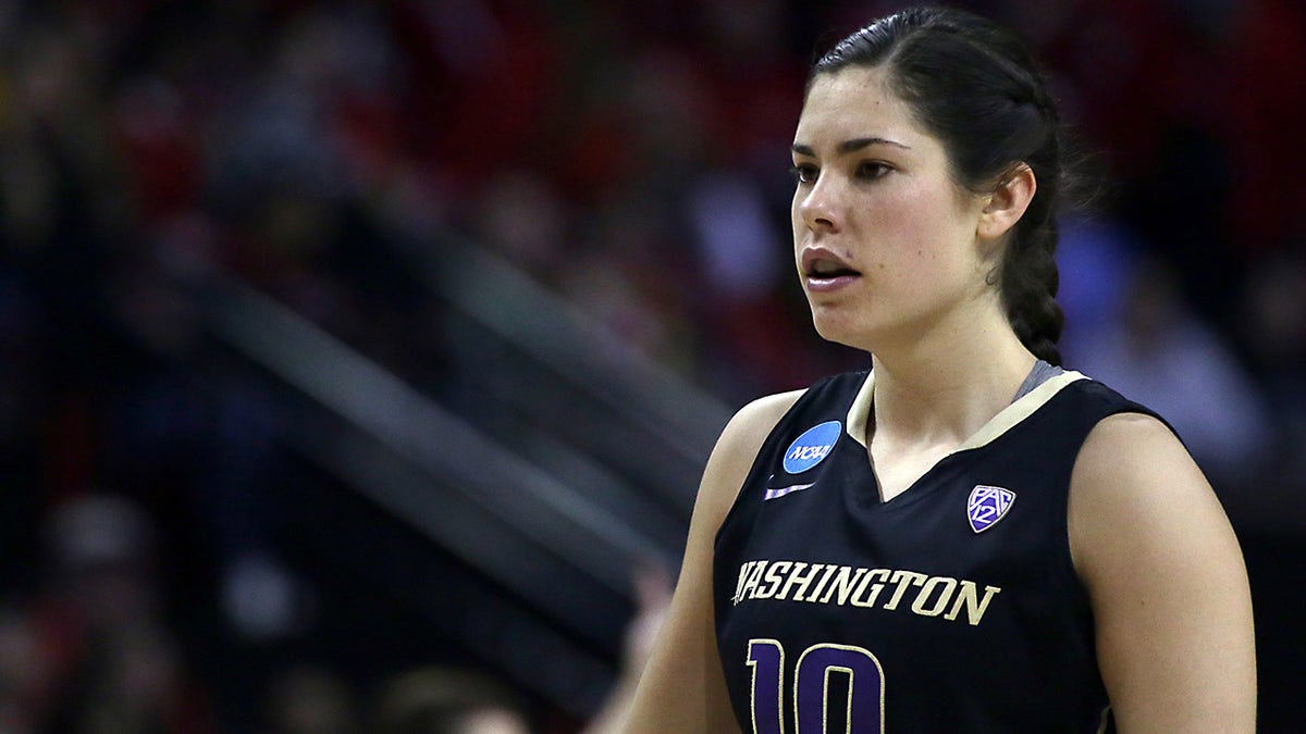 March 21 2016: Washington Huskies guard Kelsey Plum during a NCAA Division 1women's second round championship match at Xfinity Center, in College Park, Maryland. Washington defeated Maryland 74-65. 