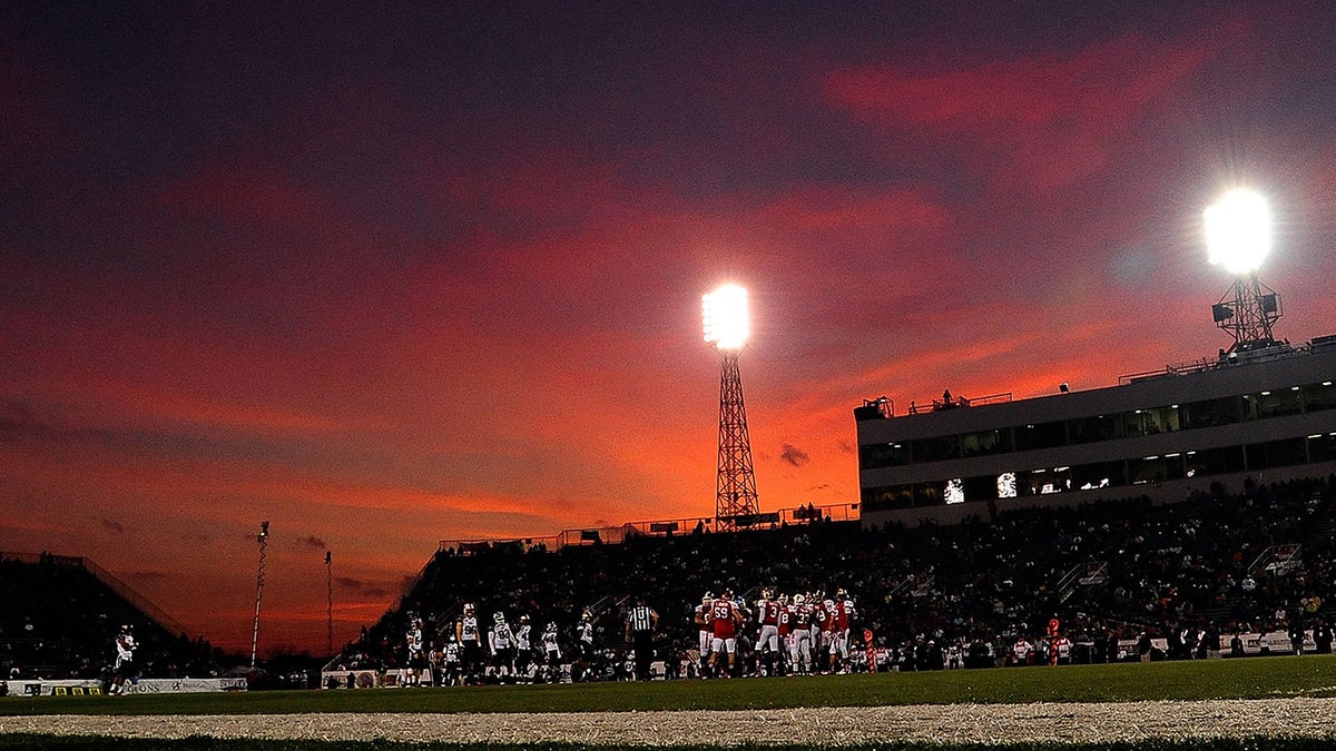 General view of Ladd-Peebles Stadium during the Senior Bowl on January 26, 2013 in Mobile, Alabama.  The South won the game 21-16.