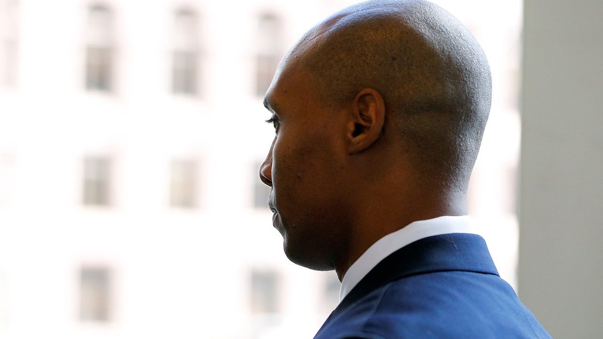 Mohamed Noor walks out of the courthouse during a recess on the first day of opening arguments of his trial, charged in the 2017 fatal shooting of 40-year-old Australian woman Justine Ruszczyk Damond, in Minneapolis, Minnesota, April 9, 2019.