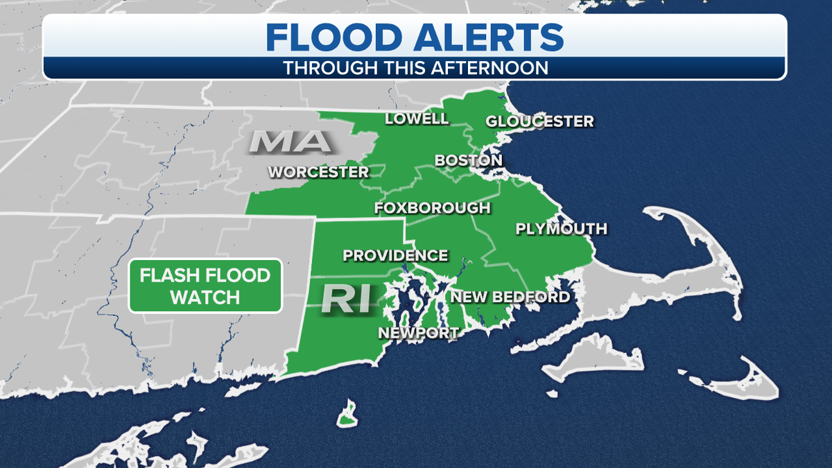Flood alerts for the New England area