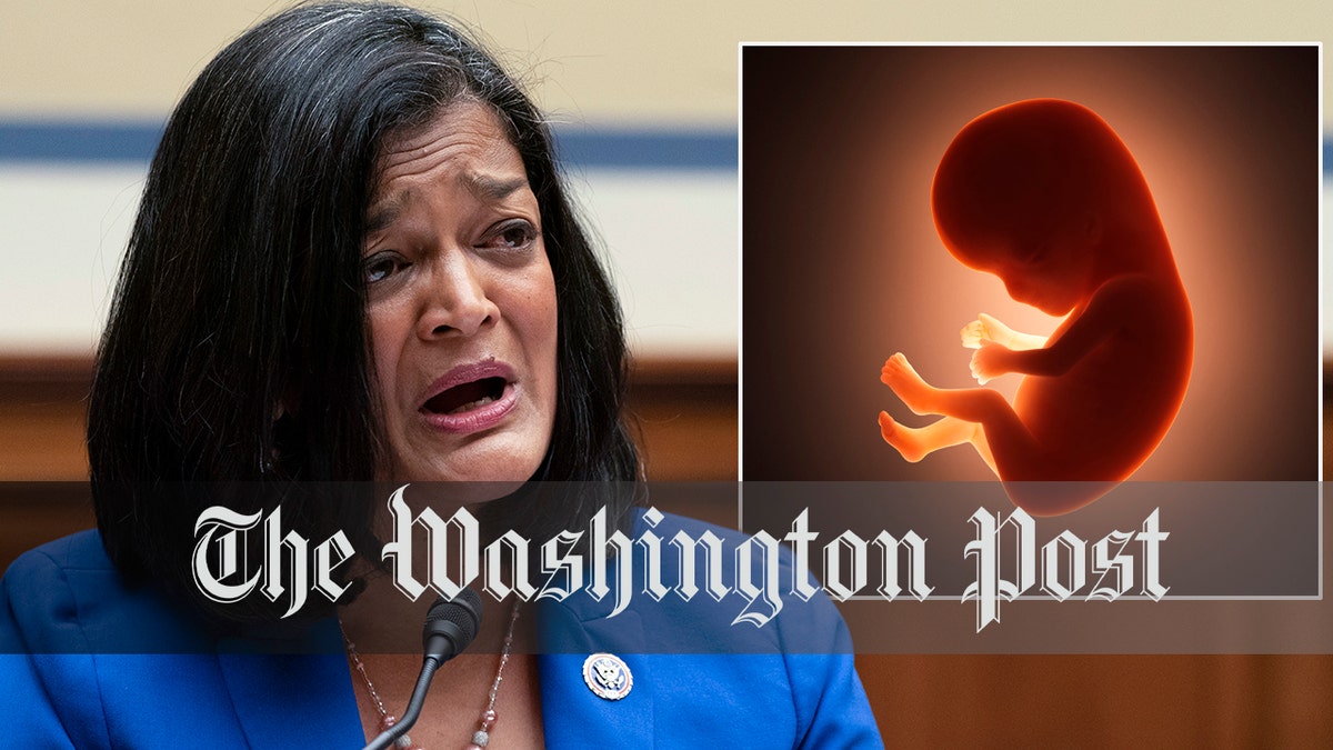 Rep. Pramila Jayapal, D-Wash., testifies about her decision to have an abortion, Thursday, Sept. 30, 2021, during a House Committee on Oversight and Reform hearing on Capitol Hill in Washington. (AP Photo/Jacquelyn Martin)