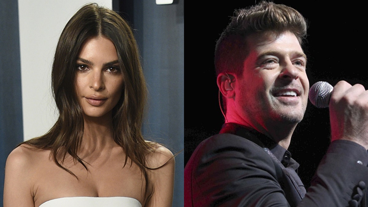 The duo starred in the 'Blurred Lines' video.