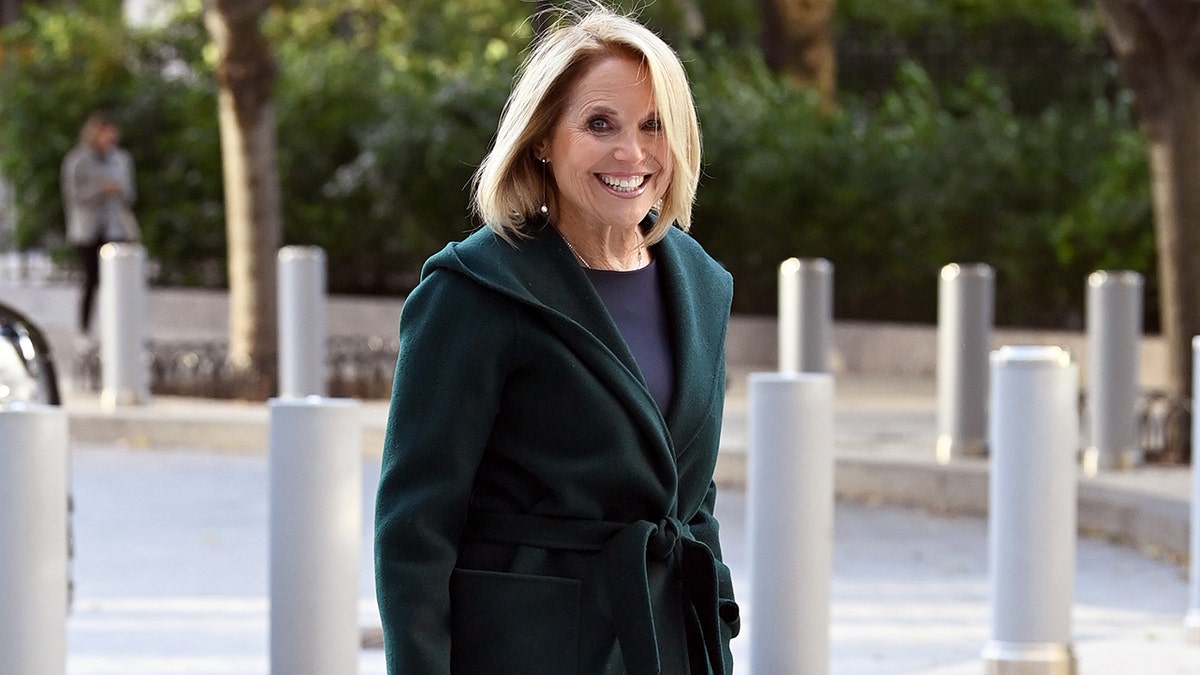 Katie Couric smiling in New York City after releasing her new book Going There