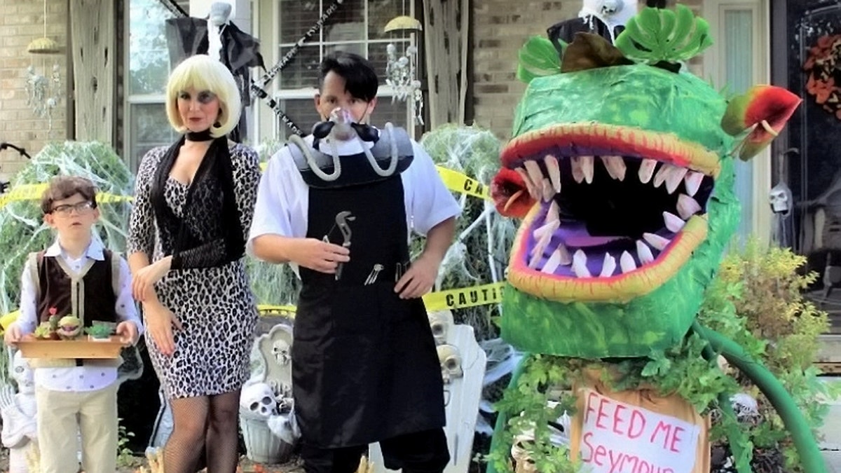 In 2019, the St. Laurents won a third prize for their Halloween costumes when they dressed as characters from the musical "Little Shop of Horrors." (SWNS)