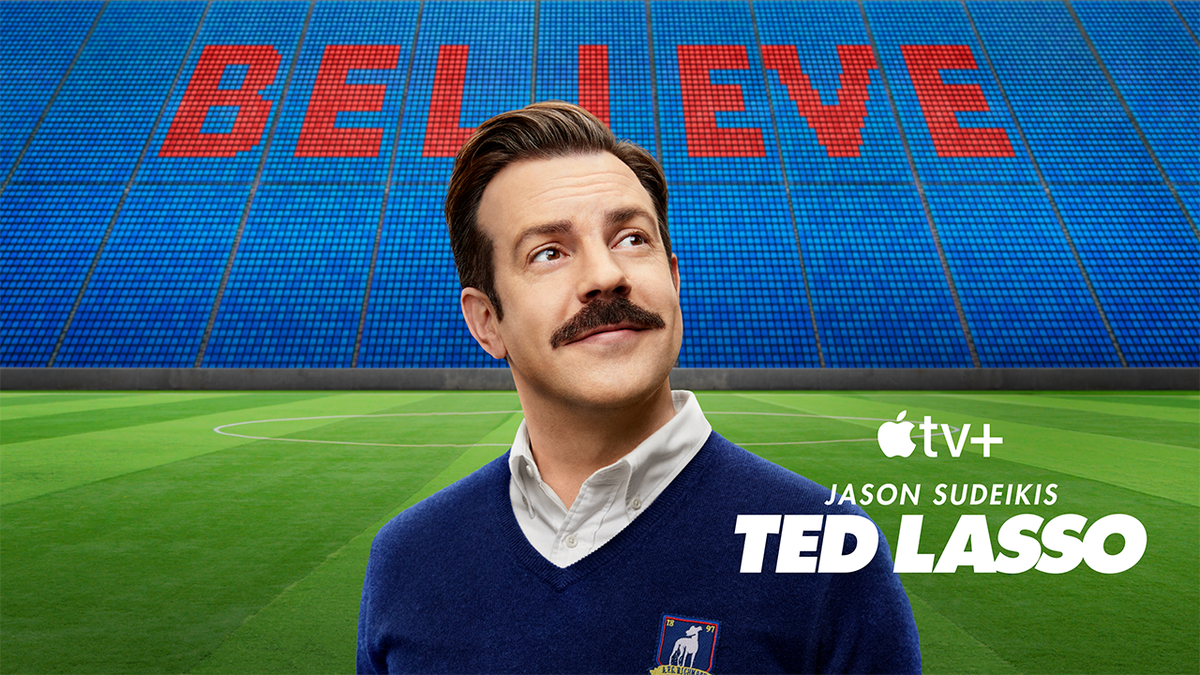 Jason Sudeikis as the titular character in Apple TV+'s 'Ted Lasso.'