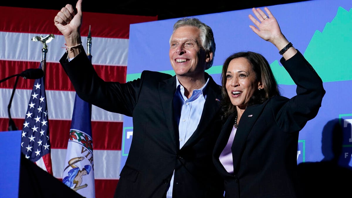 Terry McAuliffe campaigns with Vice President Kamala Harris