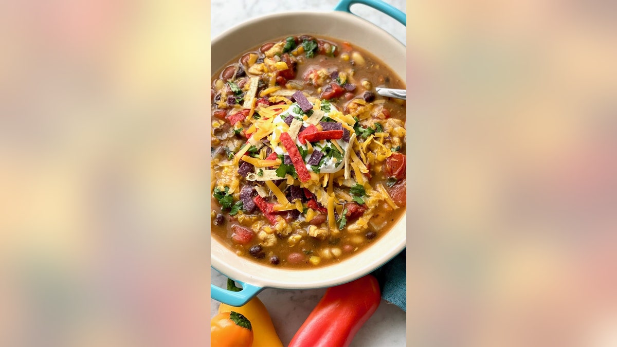 As temperatures are starting to drop, it’s the perfect time to try this "Three Bean Chicken Soup" recipe from food blog Quiche My Grits. (Courtesy of Quiche My Grits)