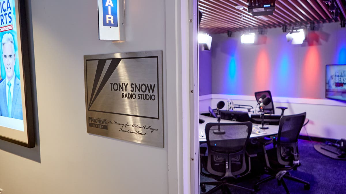 The new Tony Snow radio studio at Fox News' Washington bureau.