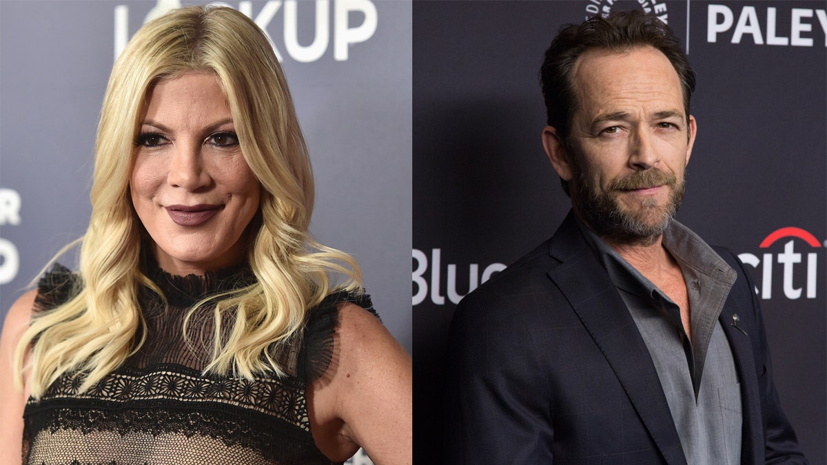 Tori Spelling paid tribute to Luke Perry on Instagram, revealing that the actor 'went to brawl' over her abusive relationship.