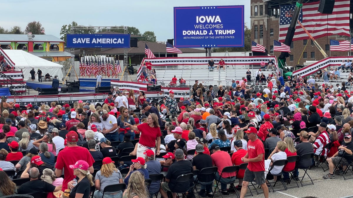 The Trump rally site