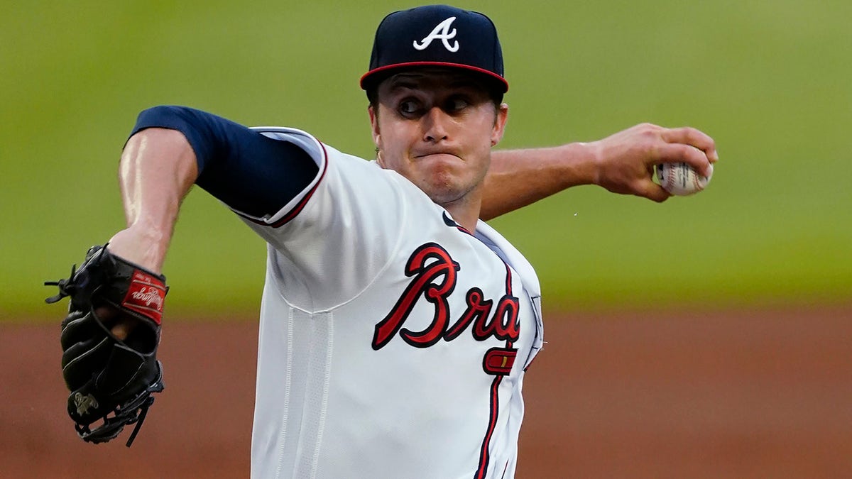 Atlanta Braves starter Tucker Davidson delivers during the first inning against the New York Mets in Atlanta on May 18, 2021.