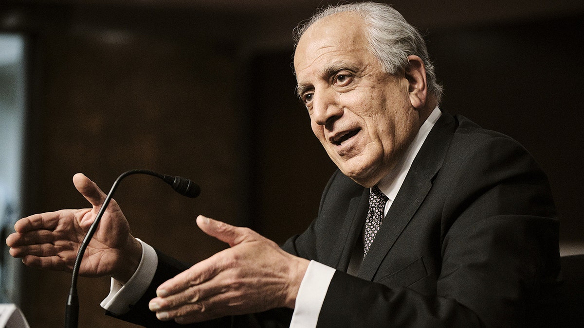 Zalmay Khalilzad, U.S. special representative for Afghanistan reconciliation, speaks during a Senate Foreign Relations Committee hearing in Washington, D.C.,  in April. 