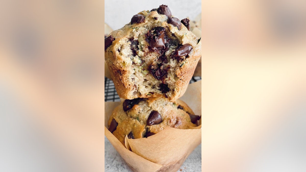In her blog post, Morgan says these muffins -- packed with zucchini, cinnamon and pecans -- have crunchy tops on the outside, but a moist, flavorful interior with melted chocolate chips.