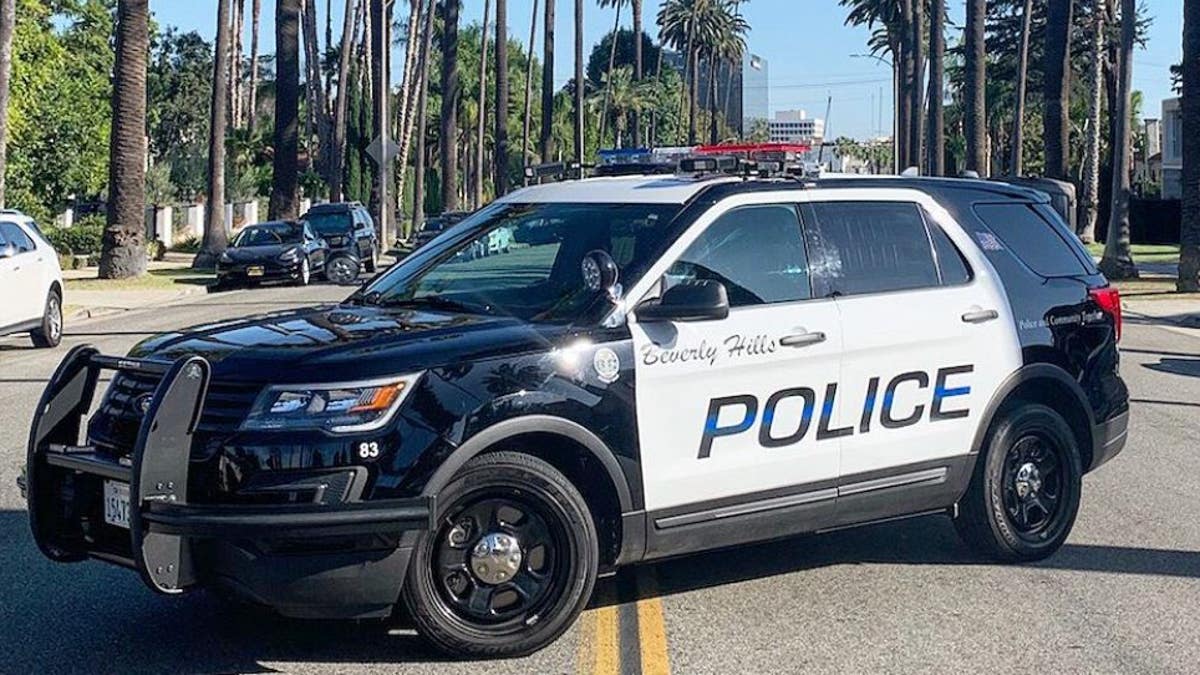 A Beverly Hills Police cruiser. 