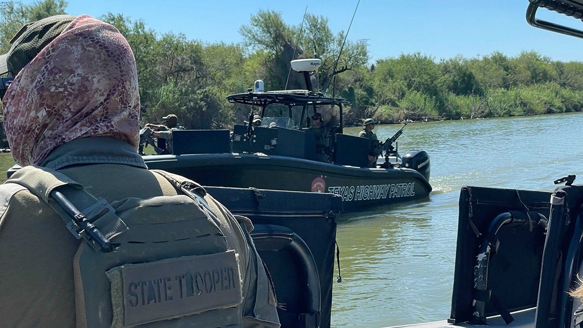 Oct. 9 2021: Texas state troopers patrol the southern border. (Fox News)