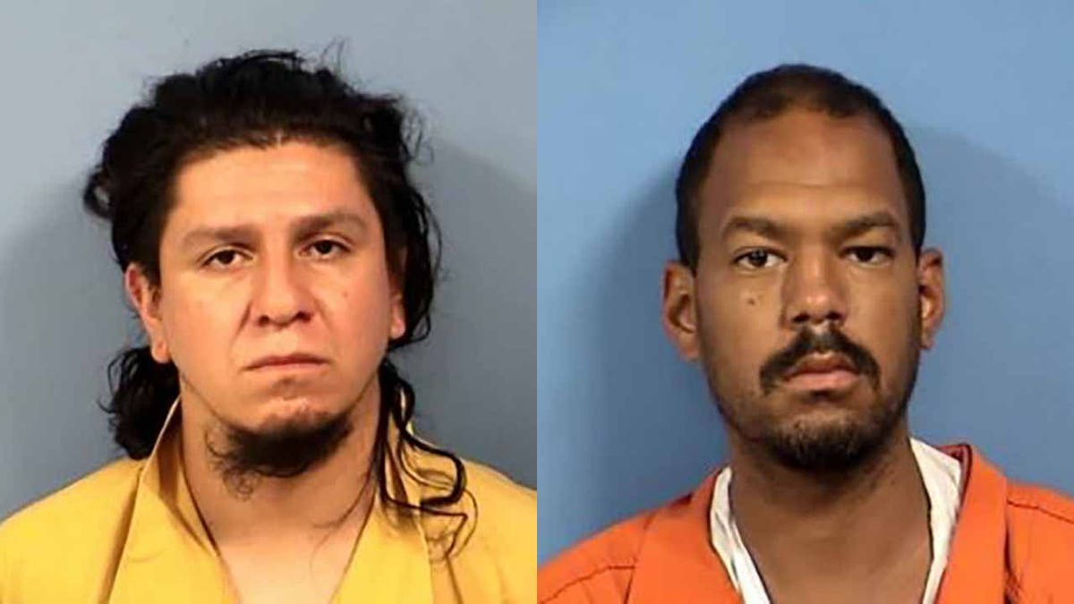 Luis Gomez-Garcia (left) and Christopher Krieg (right) allegedly held a woman at knifepoint while her two young children were inside her car. 