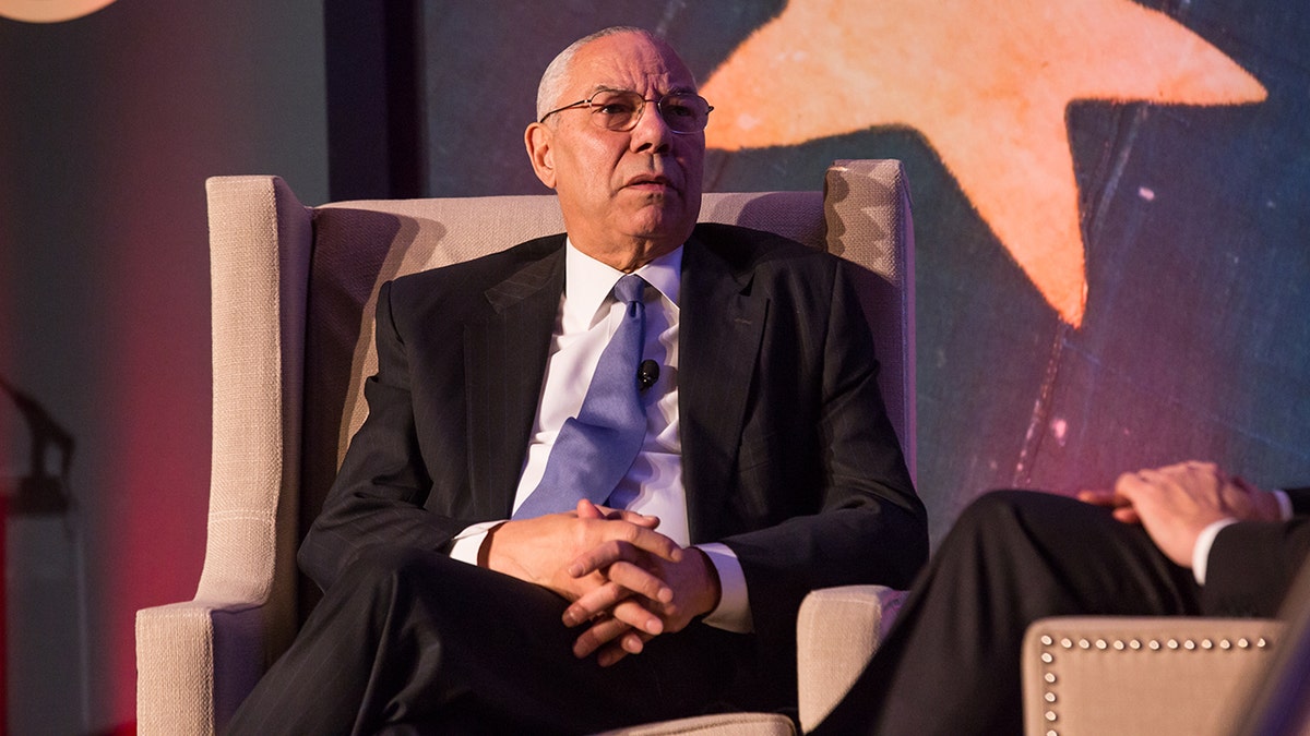 Honoree Colin L. Powell, former U.S. Secretary of State and Chairman of the Joint Chiefs of Staff, speaks during the Smithsonian National Museum of American History's ‘Great Americans’ Medal ceremony in Dec.  2016 in Washington, DC.