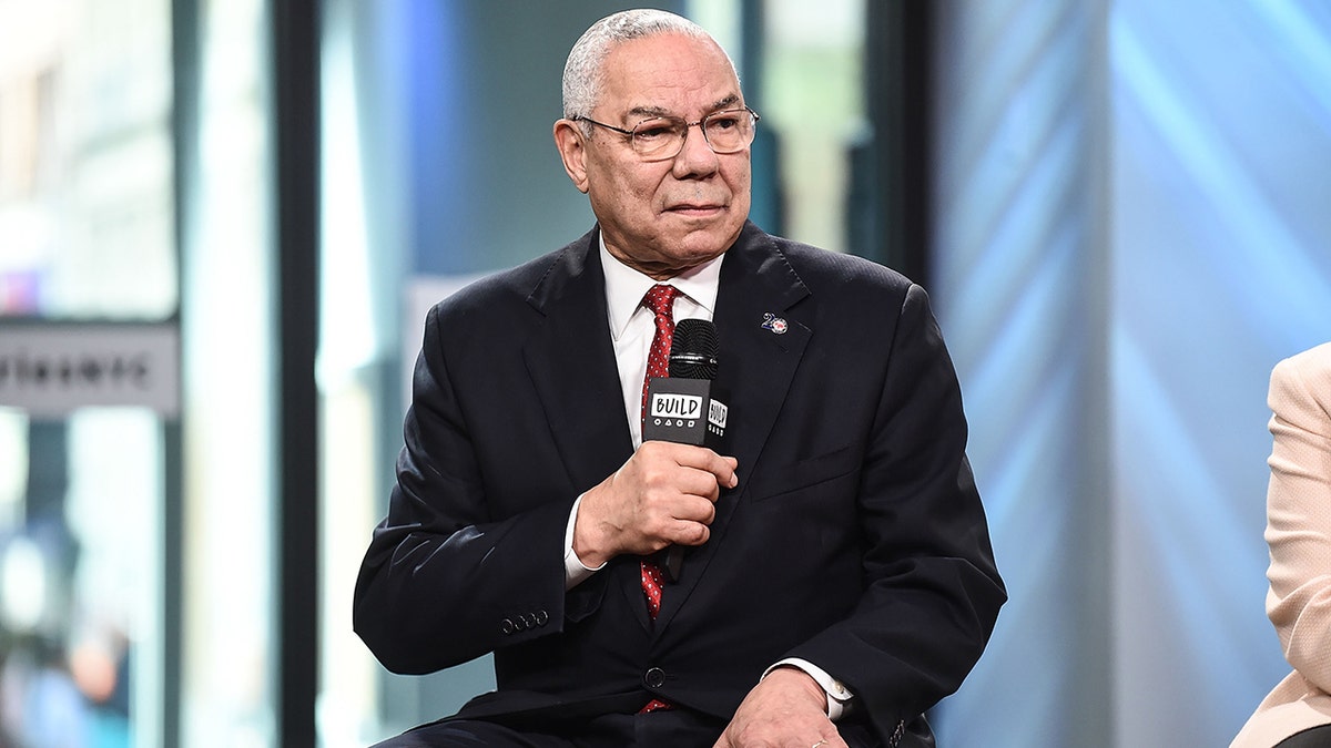 General Colin Powell at the Build Series discussing his newest mission with America's Promise to 'Recommit 2 Kids' campaign at Build Studio in April, 2017 in New York City. 