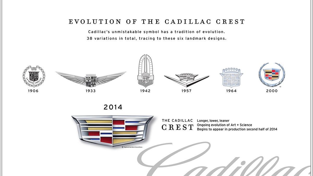 The Cadillac logo has had 38 variations over the years including six landmark designs.