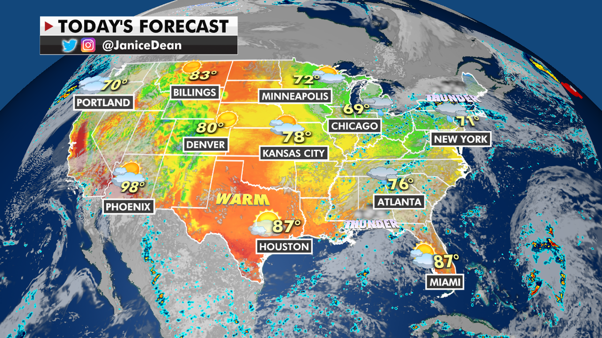 The national forecast for Monday, Oct. 4. 