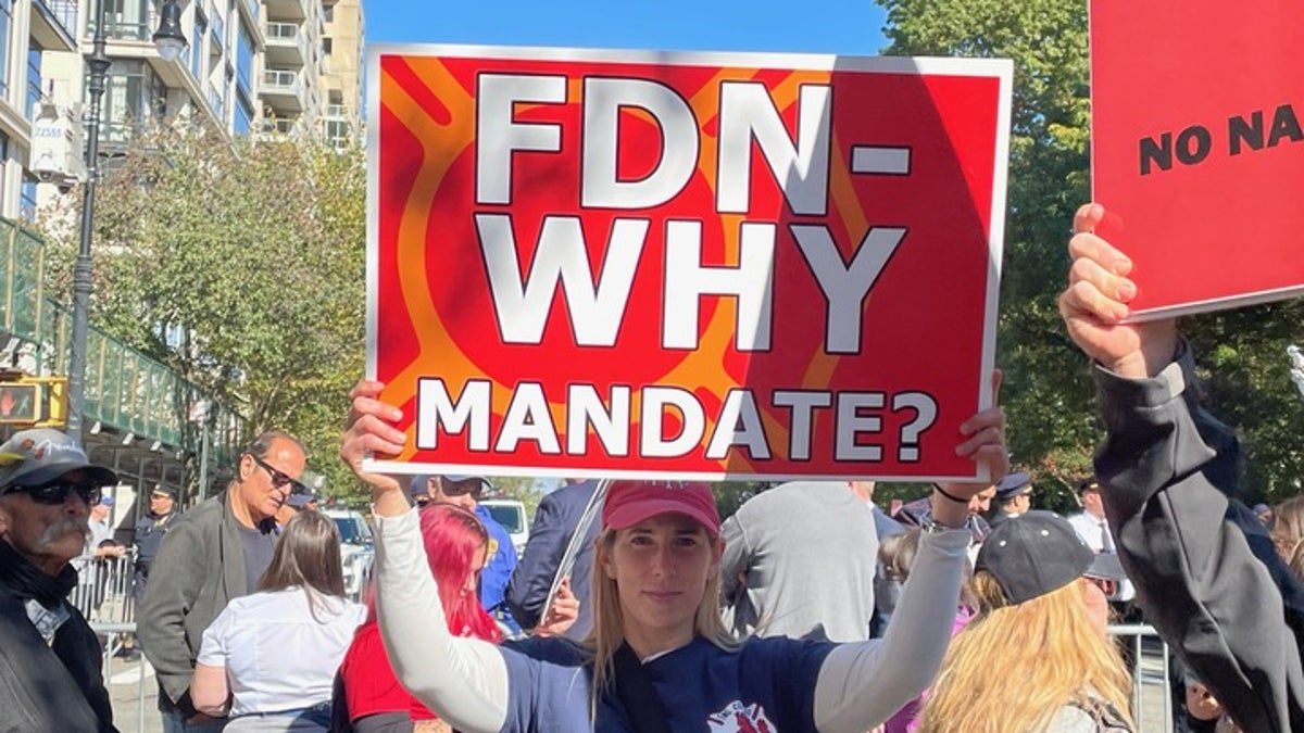 FDNY COVID Vaccine Protest NYC
