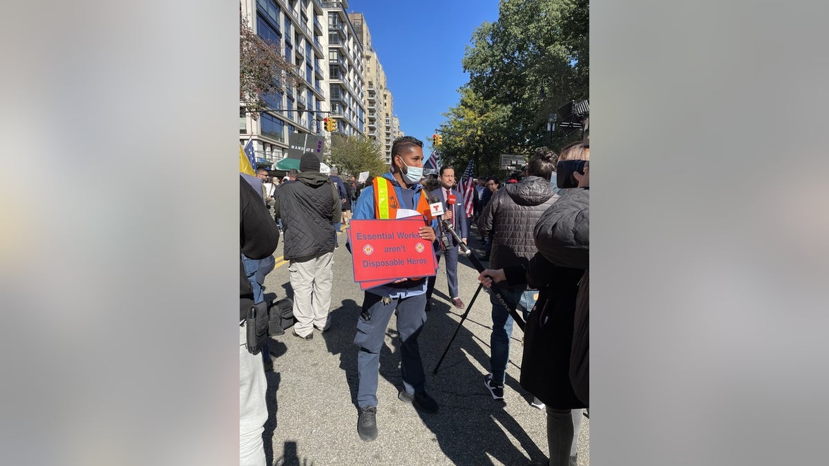 FDNY COVID Vaccine Protest NYC