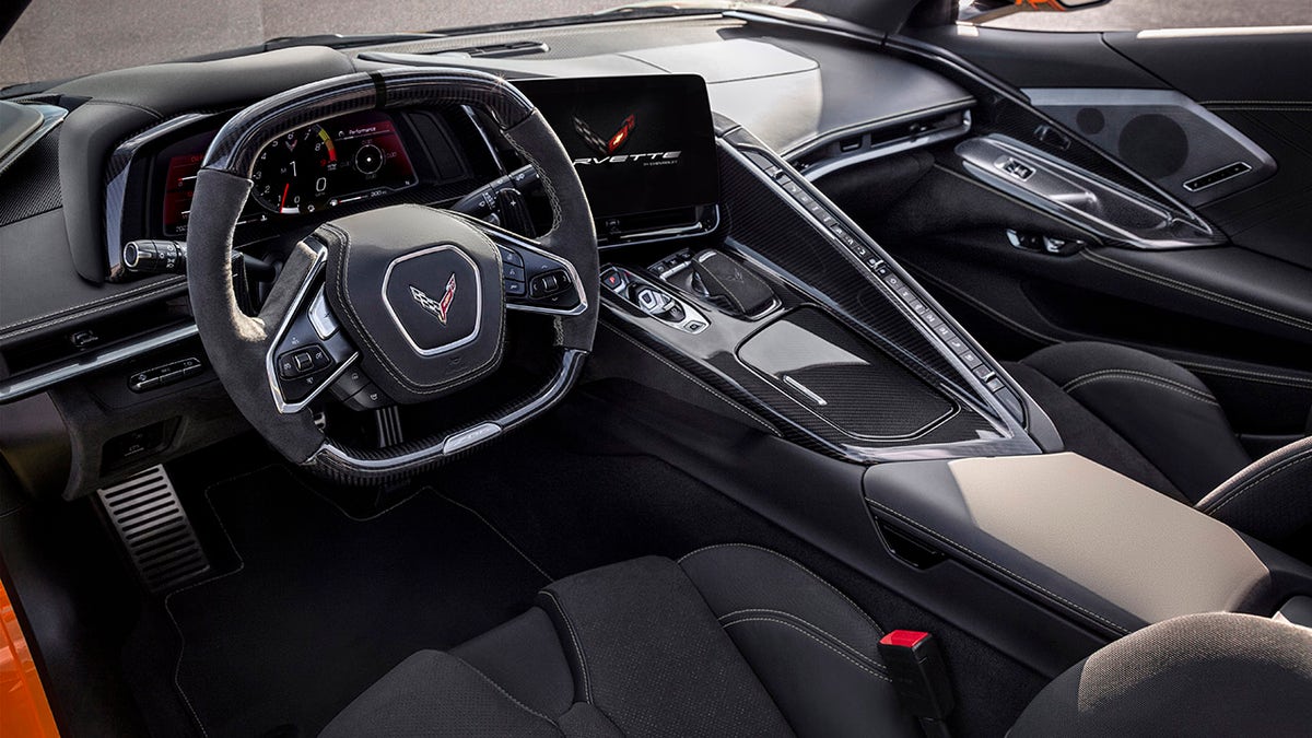 The Z06 interior is dressed in a higher level of trim than the Stingray's.
