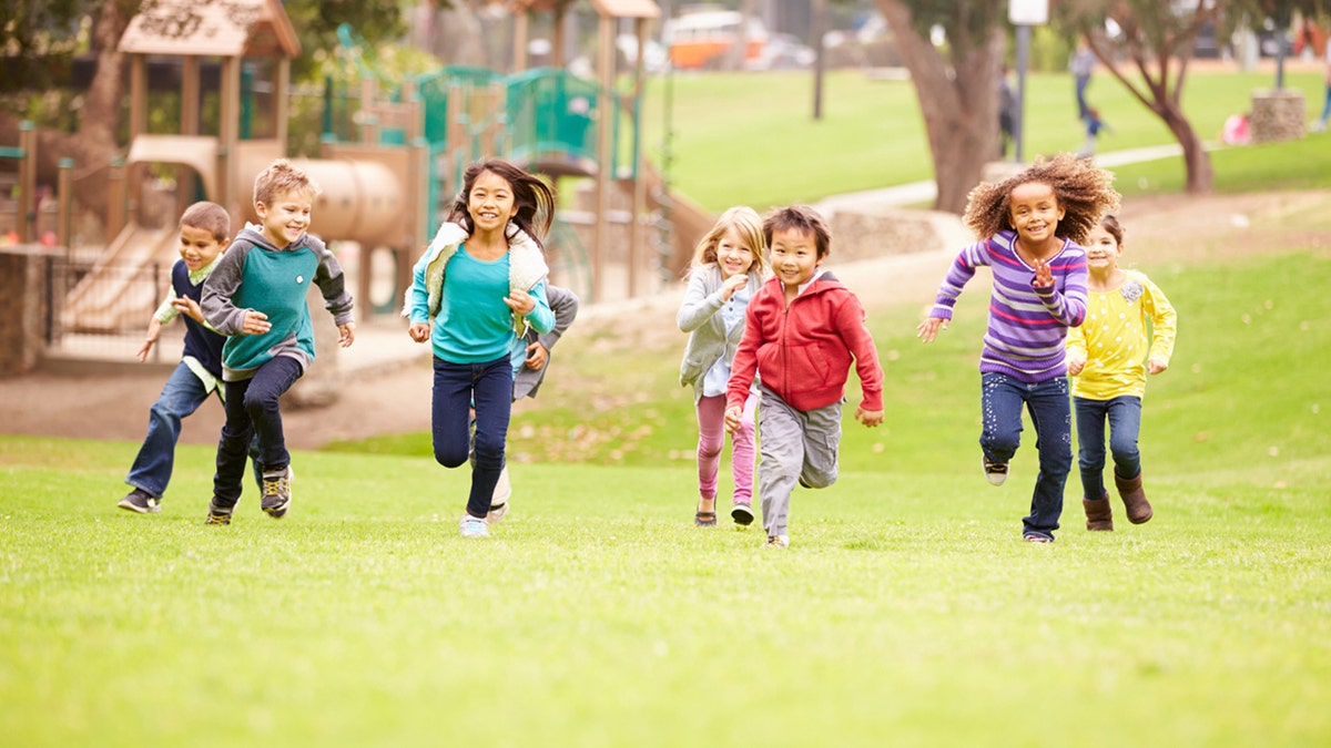 kids on playground