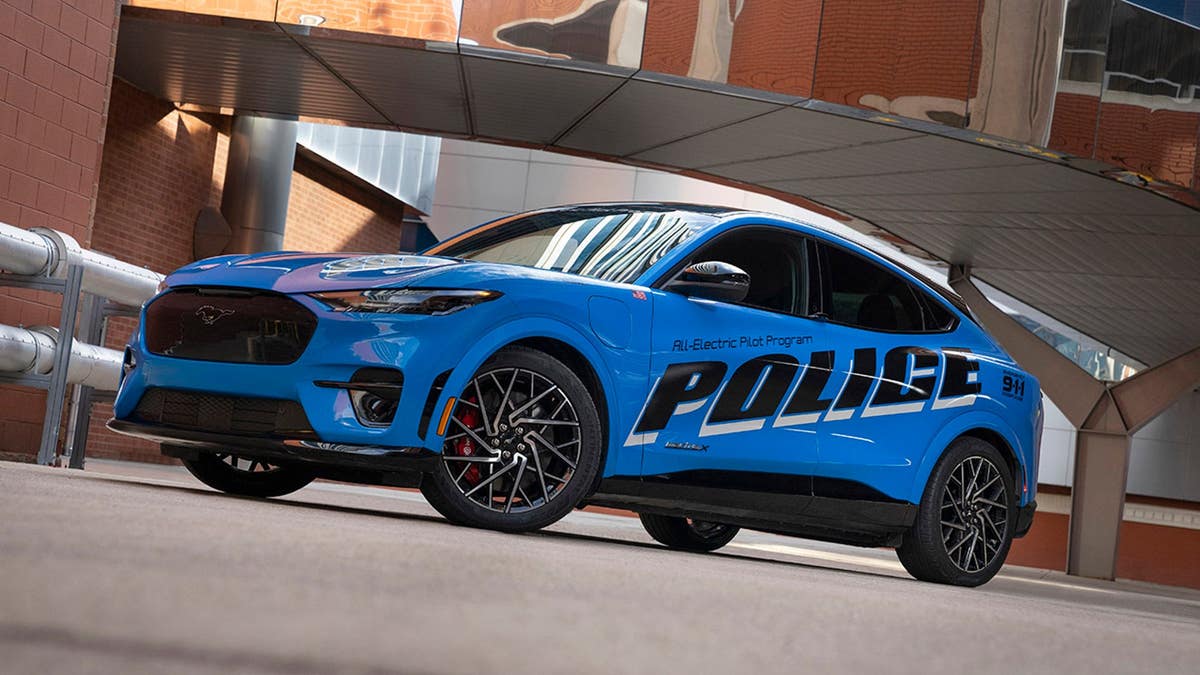 The Mustang Mach-E has been purchased by several police departments for use as a patrol car.