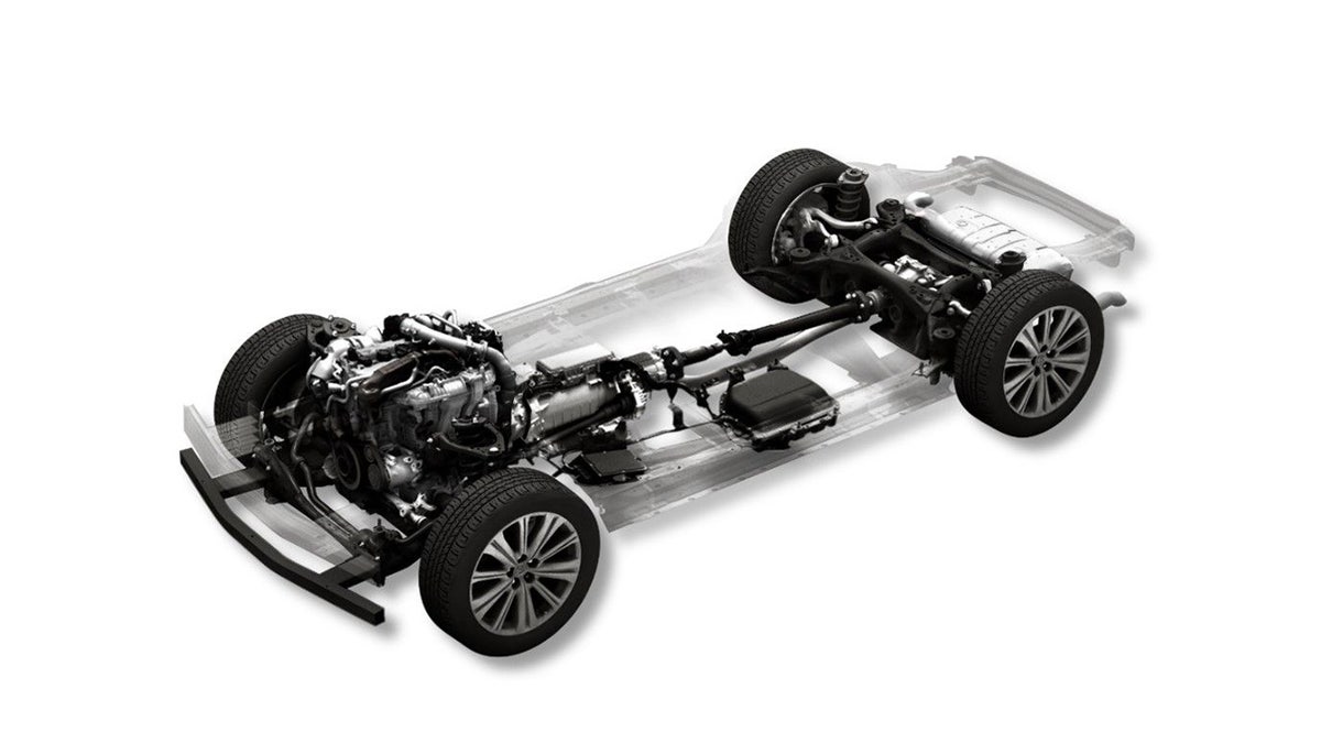 Mazda's new large platform can accommodate an inline-six-cylinder engine and rear-wheel-drive.