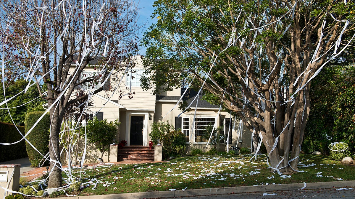 Residential home in California toilet papered, TP'd