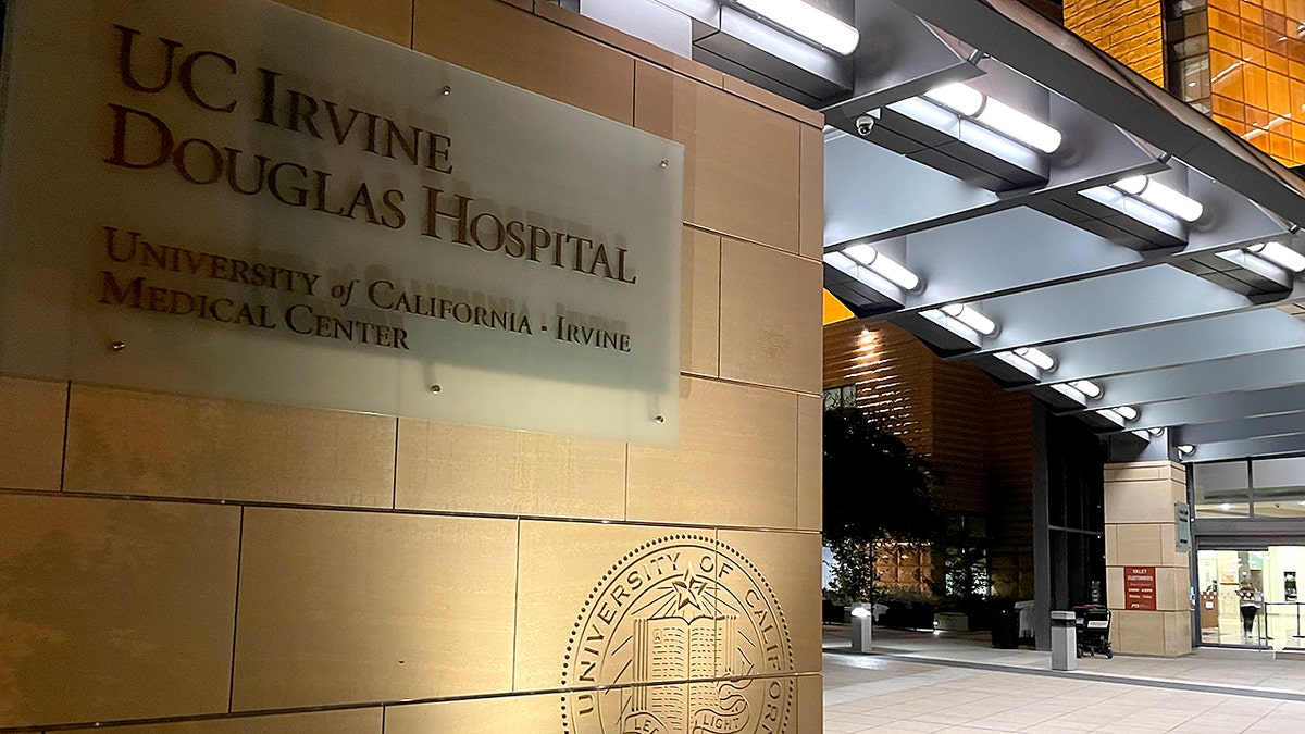 The entrance to University of California at Irvine's Douglas Hospital in Orange, California, where former President Bill Clinton has been receiving medical treatment this week.
