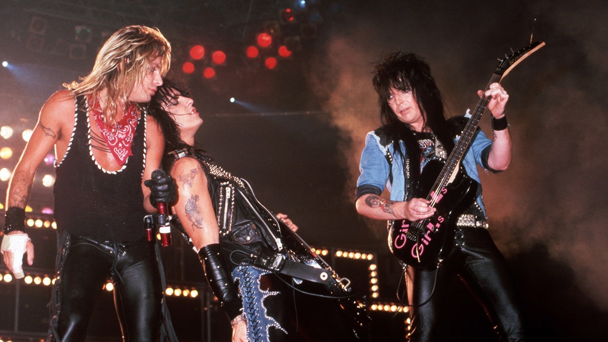 Motley Crue performing in 1987