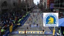 Boston Marathon spectators gather at finish line