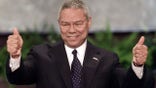 Retired General Colin Powell speaks at the Republican National Convention in Philadelphia on July 31, 2000. Earlier in the day Texas Gov. George W. Bush was formally nominated for president of the United States. PM/RCS
