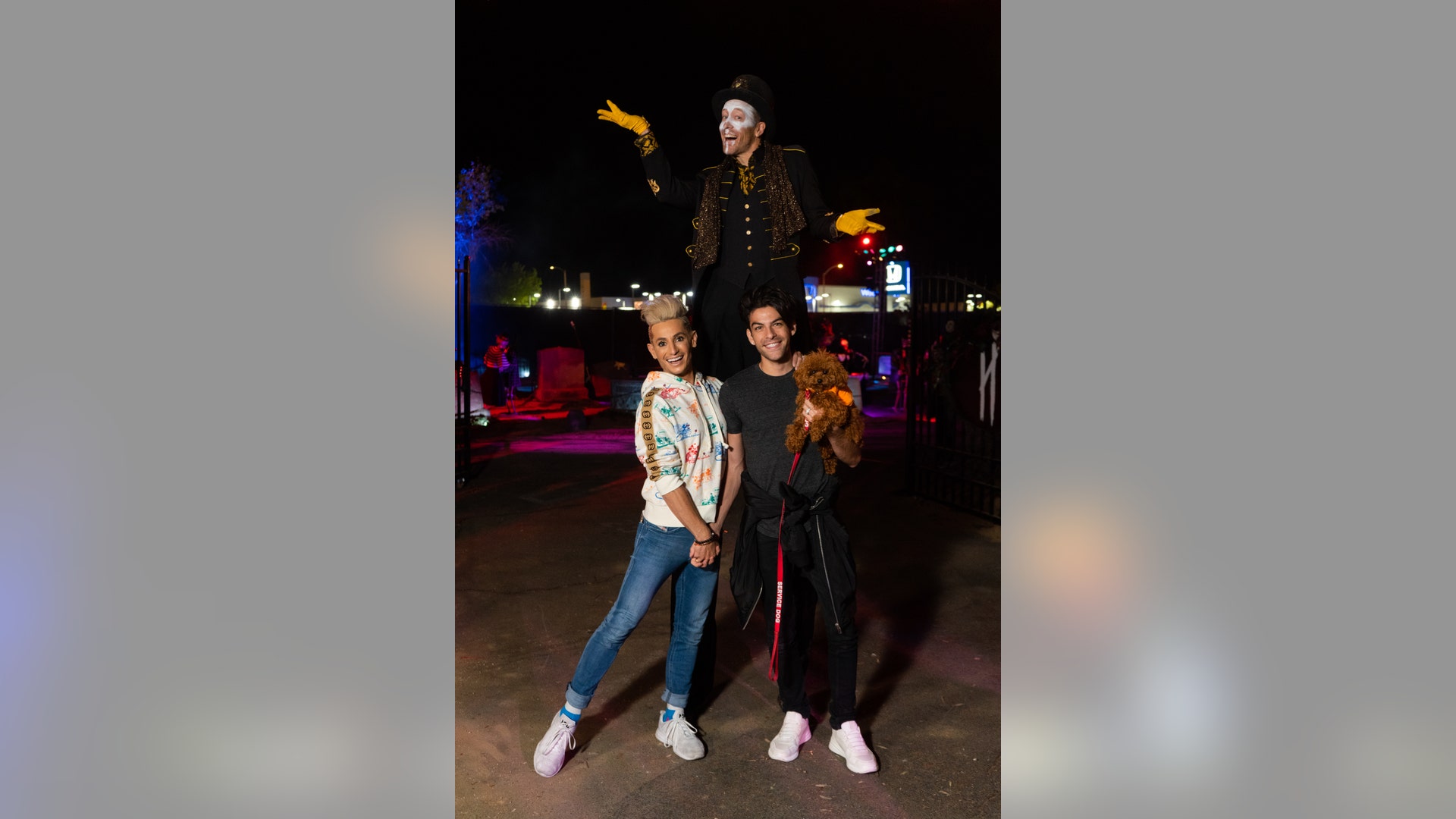 Frankie Grande and fiancé Hale Leon were all smiles as they attended the VIP Preview of Haunt’Oween LA, a family-friendly 'Spooktacular,' open-air and COVID-safe Halloween experience presented by Experiential Supply Co. at The Promenade at Westfield Topanga in Woodland Hills, Los Angeles.