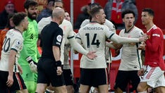 Cristiano Ronaldo involved in skirmish with Liverpool players during Manchester United loss