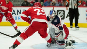 Raymond scores 1st NHL goal, Red Wings top Blue Jackets 4-1