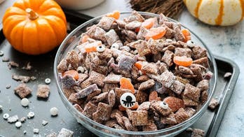 Sour Punch Halloween muddy buddies