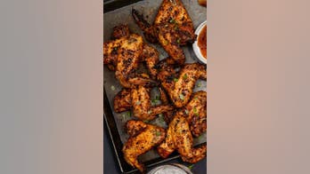 Jamaican jerk chicken wings with mango rum dip recipe for game day