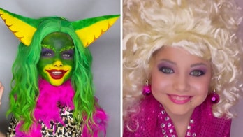 Mom's Halloween makeup skills transform daughters into iconic characters all month