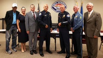Morgan Freeman interviews police recruits in Gulf Shores