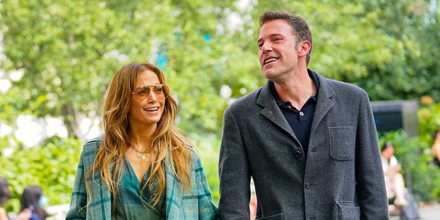  Jennifer Lopez and Ben Affleck are seen on September 25, 2021 in New York City. 