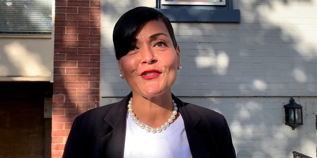 Hala Ayala, who is running for Lieutenant Governor on the same ballot as McAuliffe, spoke at canvassing event.