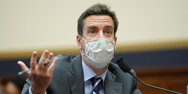 Outkick's Clay Travis testifies at a House Judiciary Committee Antitrust, Commercial and Administrative Law Subcommittee hearing titled, "Reviving Competition, Part 2: Saving the Free and Diverse Press" on Capitol Hill in Washington, U.S., March 12, 2021. REUTERS/Kevin Lamarque