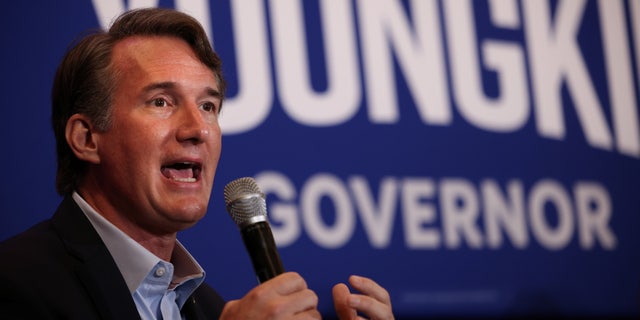 Virginia gubernatorial candidate Glenn Youngkin speaks during a campaign event in McLean, Virginia, U.S., July 14, 2021. REUTERS/Evelyn Hockstein