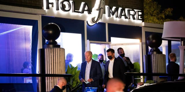 U.S. President Joe Biden walks out after a dinner date with first lady Jill Biden at Fiola Mare, in the Georgetown neighborhood of Washington, U.S., October 16, 2021. REUTERS/Tom Brenner
