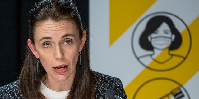 New Zealand Prime Minister Jacinda Ardern speaks at a press conference in Wellington, New Zealand, Oct. 4, 2021.