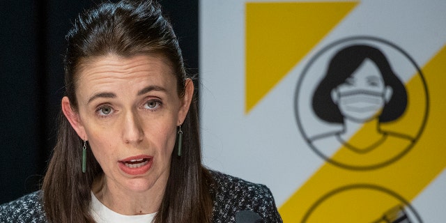 New Zealand Prime Minister Jacinda Ardern speaks at a press conference in Wellington, New Zealand, Oct. 4, 2021.