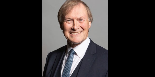 This is an undated photo released by the UK Parliament of Tory MP David Amess.